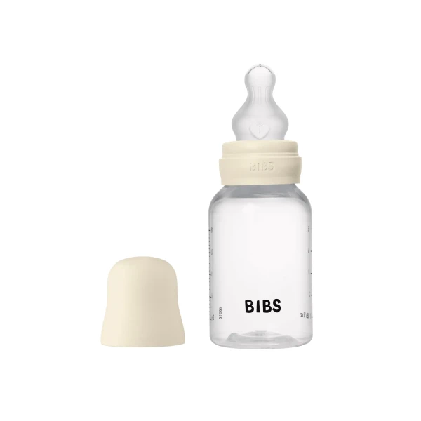 BIBS antikoliková fľaša so silikónovým cumlíkom 150ml ivory