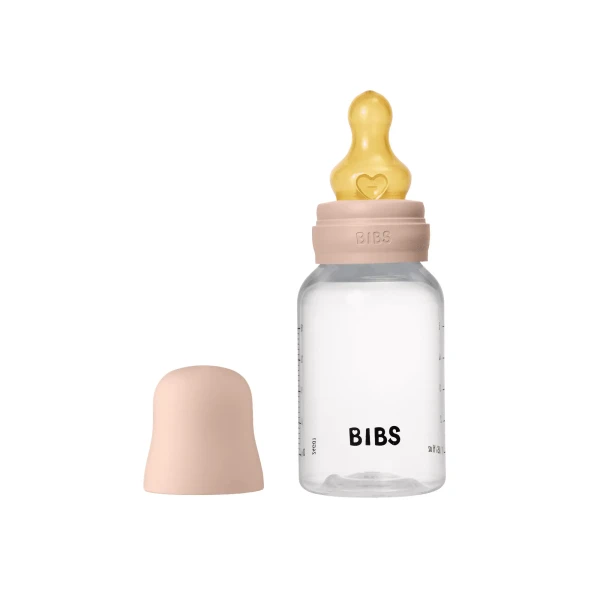 BIBS antikoliková fľaša s kaučukovým cumlíkom 150ml blush