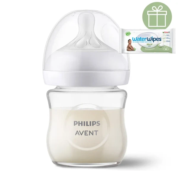 Philips AVENT Fľaša Natural Response sklenená 120 ml, 0m++WW Soapberry 60ks