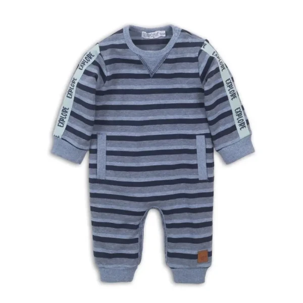 DIRKJE Set 1dielny + čiapka D-BOY ADVENTURE TIME 56 Blue melee + navy