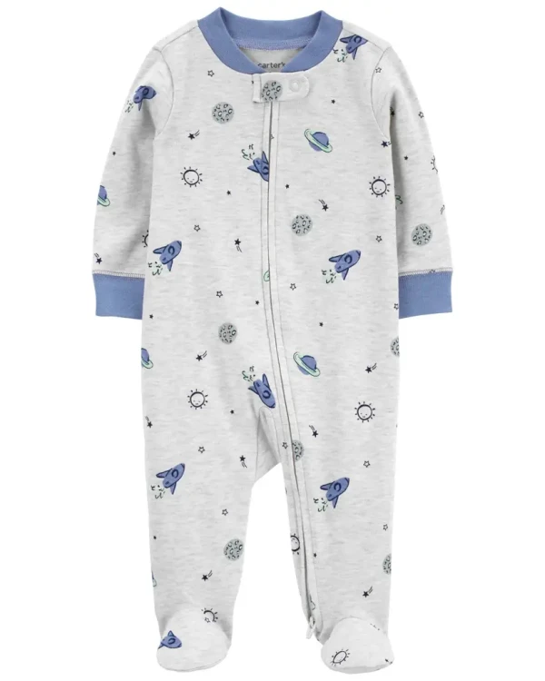 CARTER'S Overal na zips Sleep&Play Gray Planet chlapec 6m/ veľ. 68