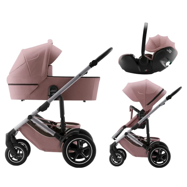 BRITAX Set kočík Smile 5Z + hlboká vanička + autosedačka Baby-Safe PRO Style, Dusty Rose