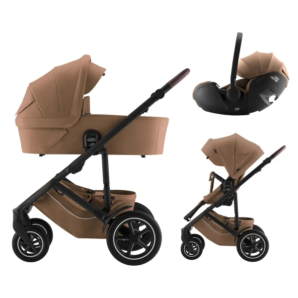 BRITAX Set kočík Smile 5Z + hlboká vanička + autosedačka Baby-Safe PRO Lux, Warm Caramel