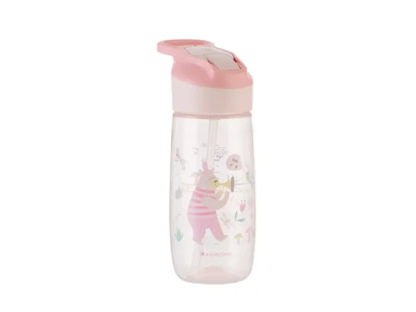 KikkaBoo Hrnček so silikónovým náustkom 450ml 12m+ Music Fest Pink