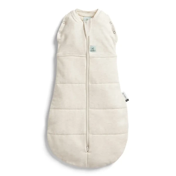 ERGOPOUCH Zavinovačka a vak na spanie 2v1 Cocoon Oatmeal Marle 0-3 m, 3-6 kg, 2,5 tog