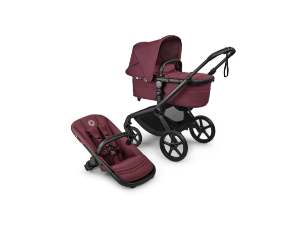 Bugaboo Fox 5 RENEW Kompletný set Black/Dark Cherry-Dark Cherry