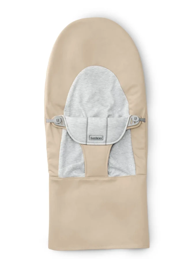 BABYBJORN Poťah na lehátko Soft Beige/Grey Jersey Woven