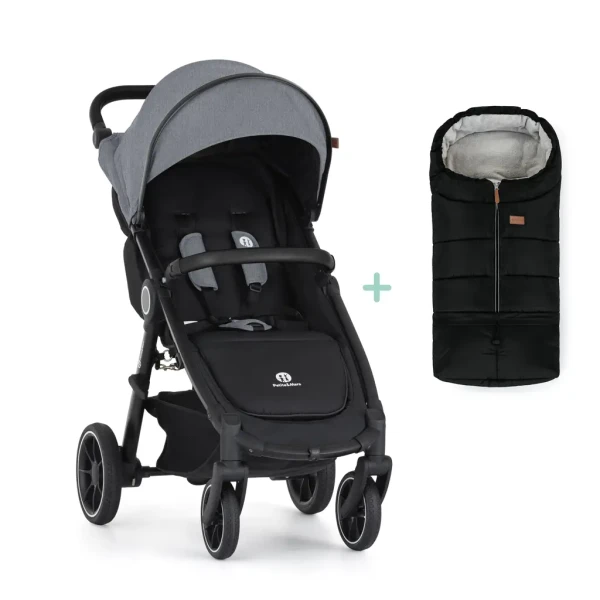 PETITE&MARS Kočík športový Street 2 RWS Black Ultimate Grey + PETITE&MARS fusak Jibot ZADARMO