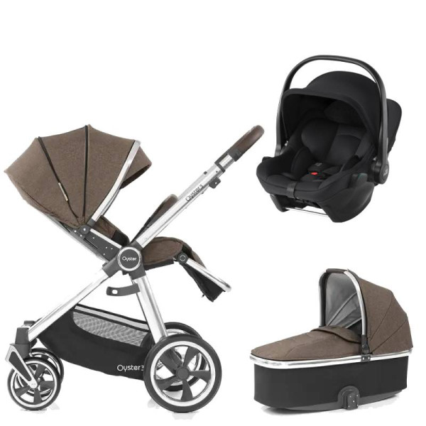 BabyStyle Oyster3 set 2v1 Truffle + autosedačka Baby-Safe Core