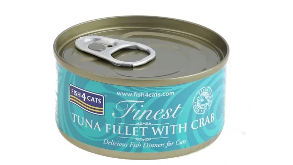 FISH4CATS Konzerva pre mačky Finest tuniak s krabom 70g