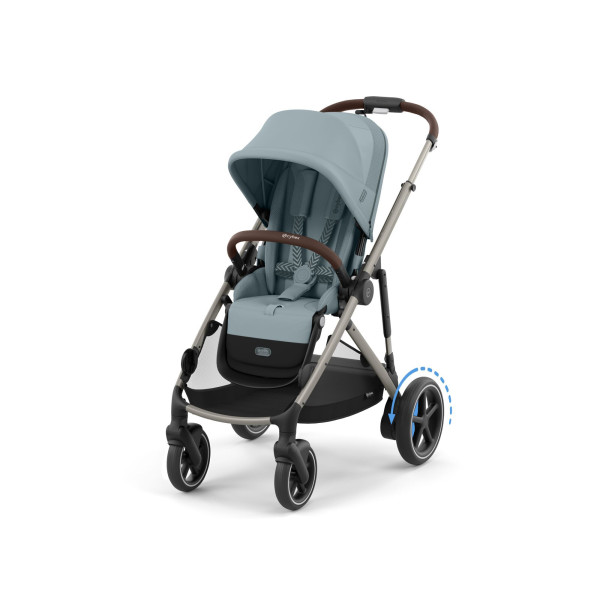 Cybex e-Gazelle S Stormy Blue - Taupe Rám + fusak Snogga ZDARMA