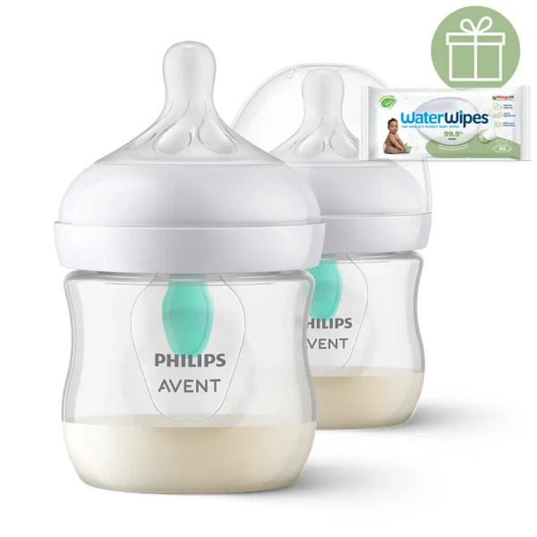 Philips AVENT Fľaša Natural Response s ventilom AirFree 125 ml, 0m+ 2 ks+WW Soapberry 60ks