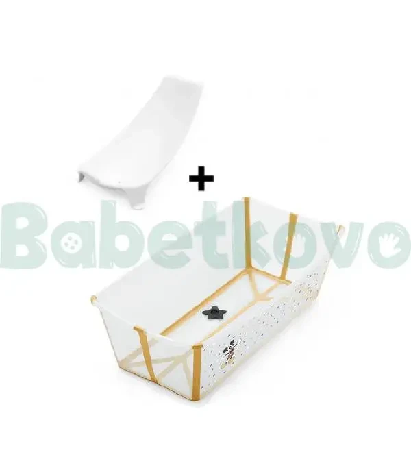 Stokke Flexi Bath Disney Skladacia vanička na kúpanie Mickey Celebration + Newborn Lehátko ZDARMA