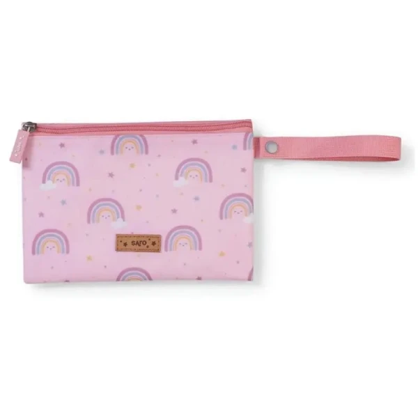 Saro Baby Vrecko na desiatu Lunch Bag Pink Rainbow