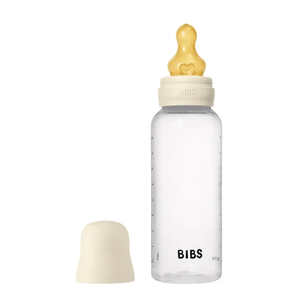 BIBS antikoliková fľaša s kaučukovým cumlíkom 270ml ivory