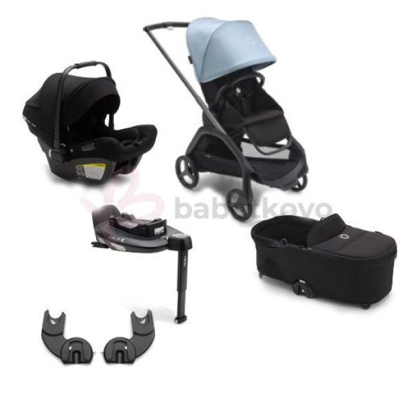 Bugaboo Dragonfly Zvýhodnený set 3v1 Graphite/Midnight Black/Skyline Blue