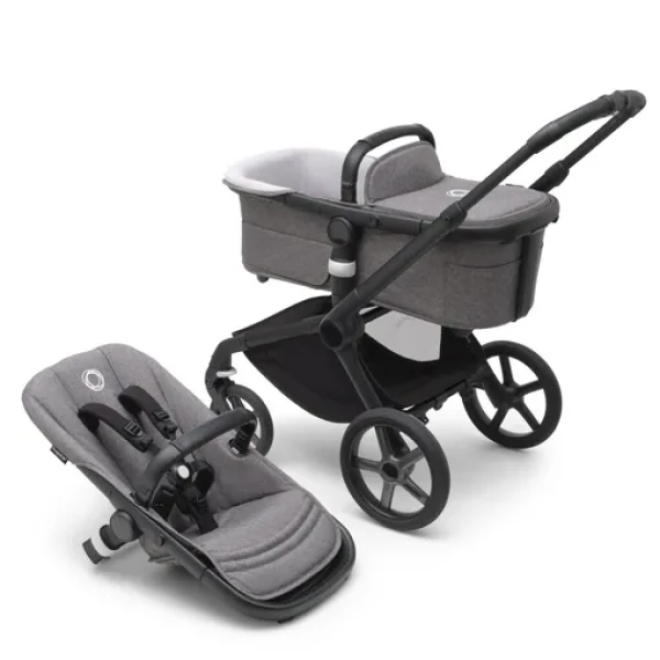 Bugaboo Fox 5 Podvozok Black/Grey Melange