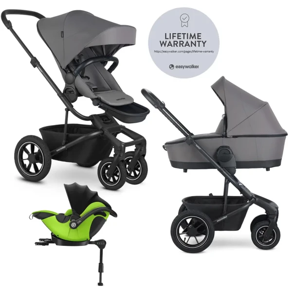 EASYWALKER Kočík kombinovaný Harvey⁵ 2v1 Pebble Grey LITE AIR + KIDDY Evoluna i-size 2 + základňa