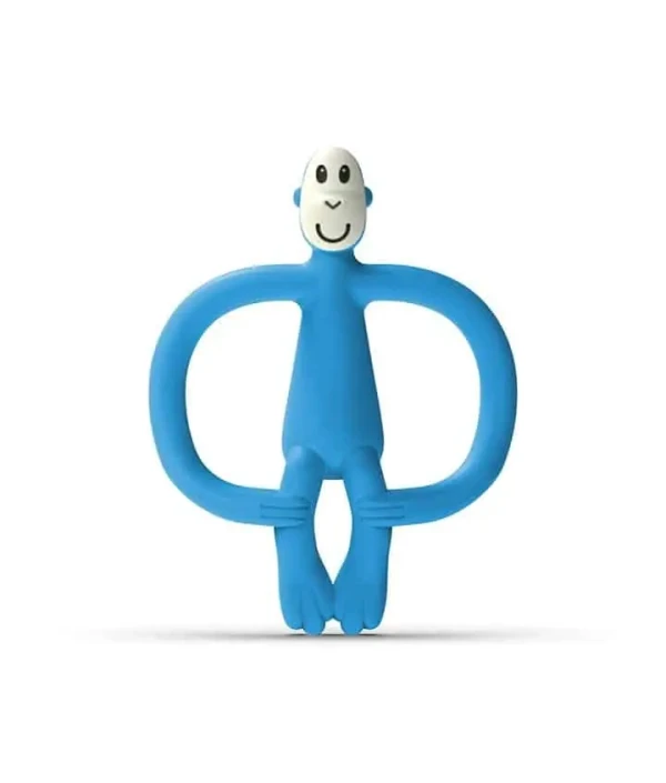 MATCHSTICK MONKEY HRYZÁTKO A ZUBNÁ KEFKA TEETHER BLUE