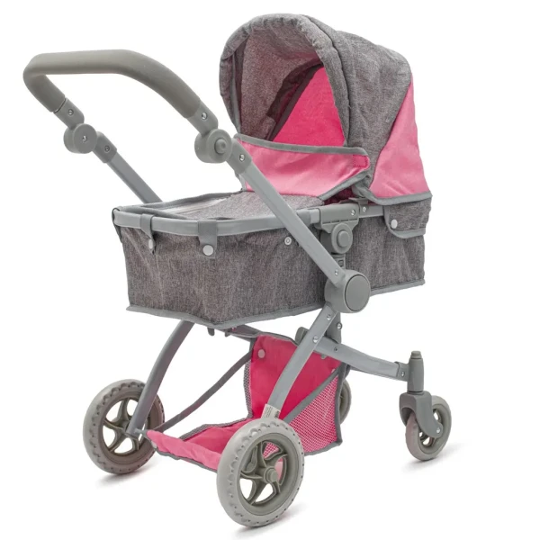 Baby Mix Kočík pre bábiky 2v1 Sophie pink-grey