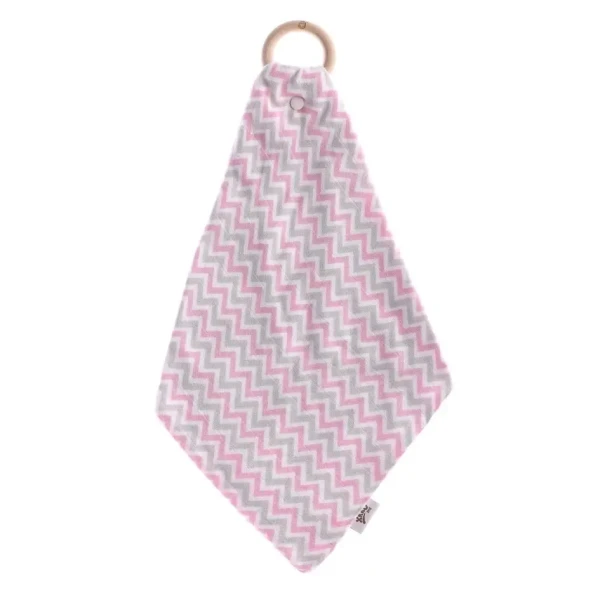 XKKO BMB Hryzátko s plienkou - Chevron Baby Pink