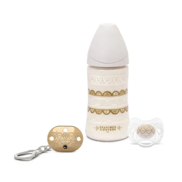 SUAVINEX HC GOLD SET FĽAŠA 270 ml + DUDLÍK 0-4m + KLIP