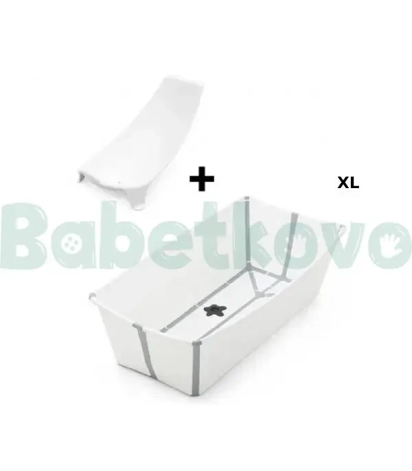 Stokke Flexi Bath X-Large Skladacia vanička na kúpanie White + Newborn Lehátko ZDARMA