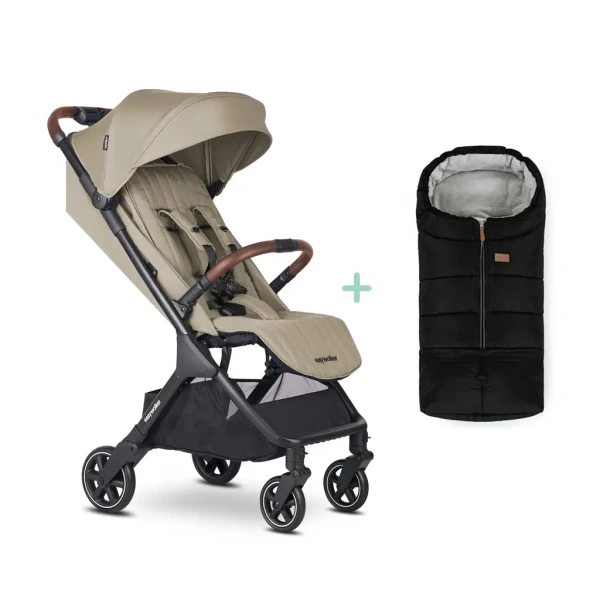 EASYWALKER Kočík športový Jackey 2 Pearl Taupe + PETITE&MARS fusak Jibot ZADARMO