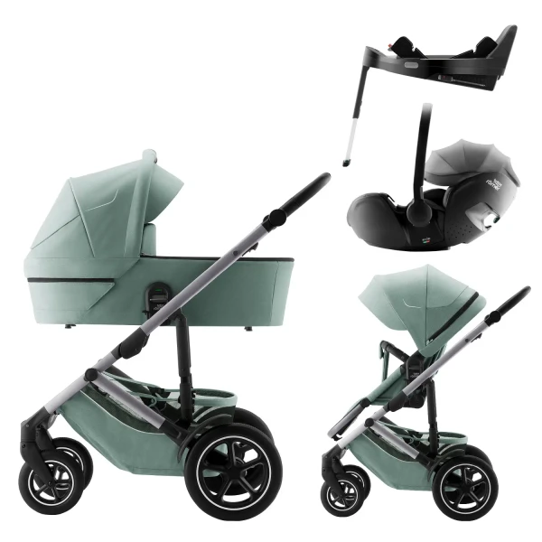 BRITAX Set kočík Smile 5Z + hlboká vanička + autosedačka Baby-Safe PRO + Vario Base 5Z Style, Jade Green