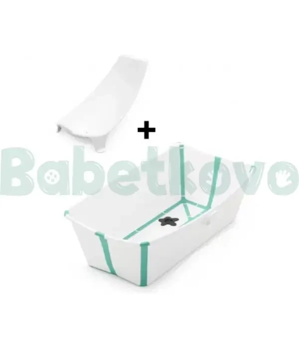 Stokke Flexi Bath Skladacia vanička na kúpanie White Aqua + Newborn Lehátko ZDARMA