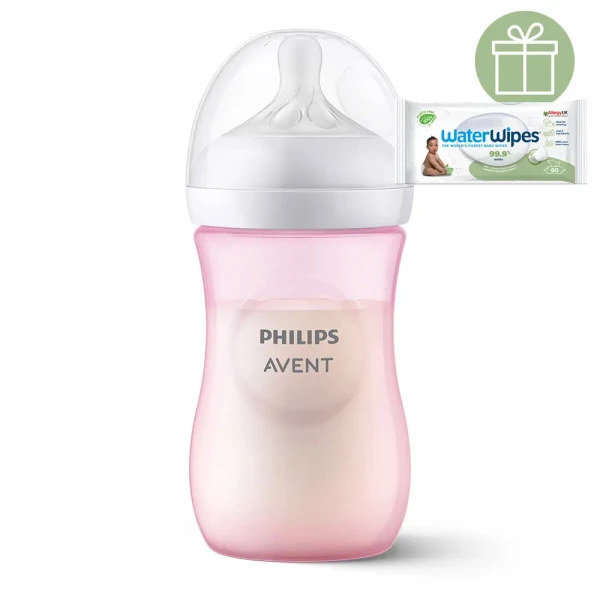 Philips AVENT Fľaša Natural Response 260 ml, 1m+ ružová+WW Soapberry 60ks