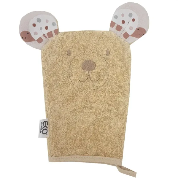 EKO Žinka bavlnená s uškami Bear Beige 20x15 cm