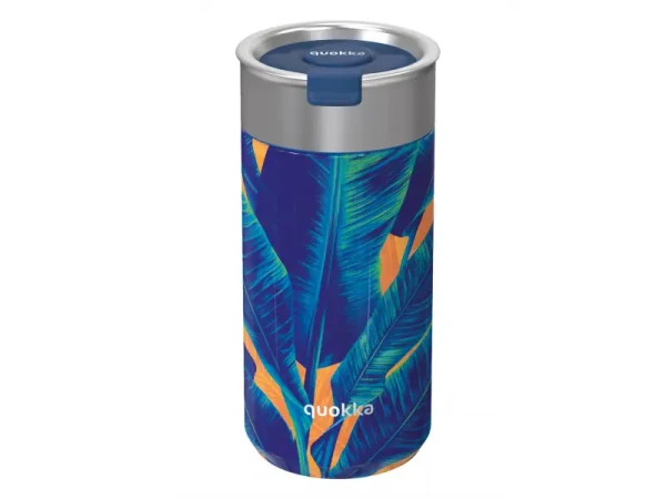 Quokka Nerezový termohrnček so sitkom Boost Blue Jungle 400 ml