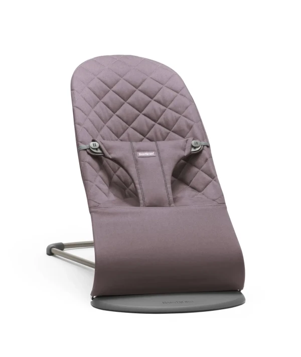 BABYBJORN lehátko BLISS Dark purple cotton, tmavo šedá konštrukcia