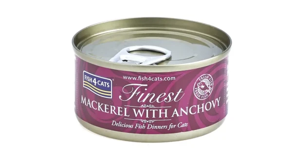 FISH4CATS Konzerva pre mačky Finest makrela s ančovičkamii 70g