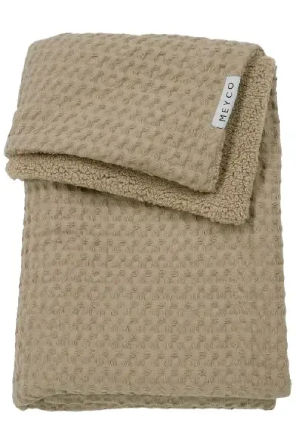 Meyco Deka Waffle Teddy fleece - Taupe