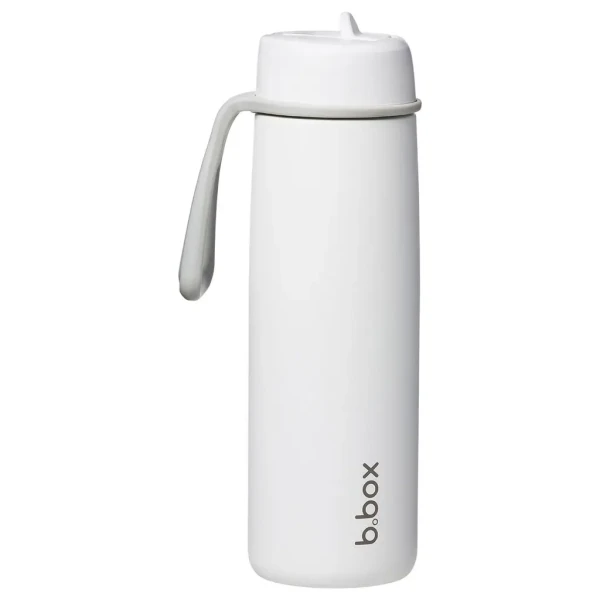 B.BOX Nerezová termofľaša so slamkou 690 ml - white out