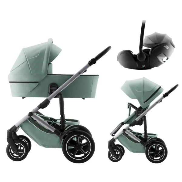 BRITAX Set kočík Smile 5Z + hlboká vanička + autosedačka Baby-Safe PRO Style, Jade Green