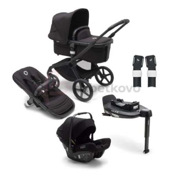 Bugaboo Fox 5 Zvýhodnený set 3v1 Black/Midnight Black