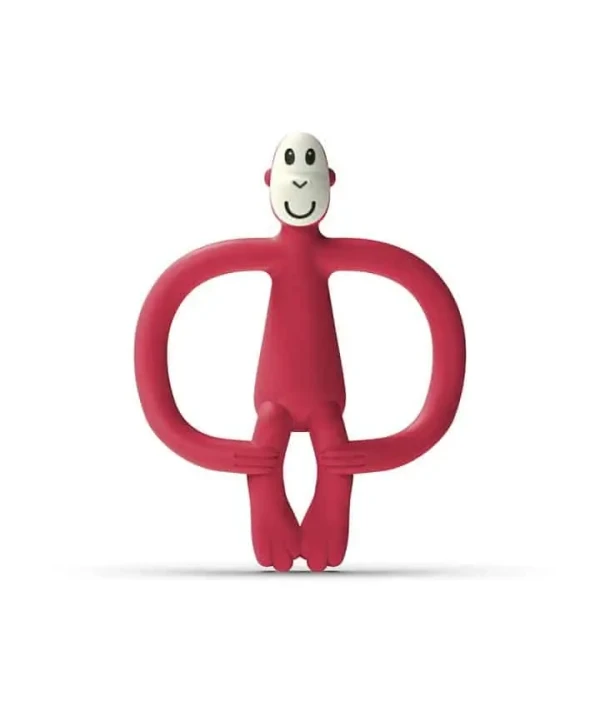 MATCHSTICK MONKEY HRYZÁTKO A ZUBNÁ KEFKA TEETHER RED