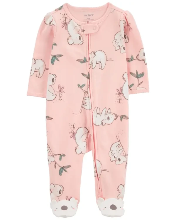 CARTER'S Overal na zips Sleep&Play Pink Koala dievča 9m/ veľ. 74