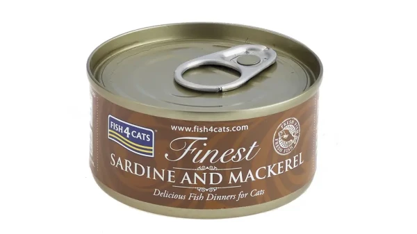 FISH4CATS Konzerva pre mačky Finest sardínka s makrelou 70g