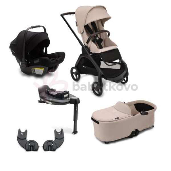 Bugaboo Dragonfly Zvýhodnený set 3v1 Black/Desert Taupe