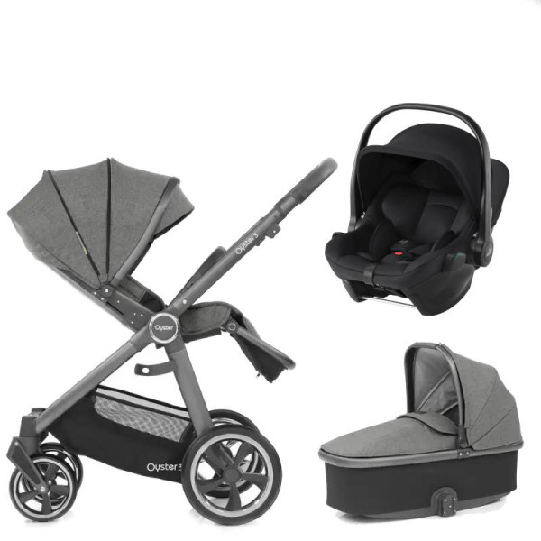 BabyStyle Oyster3 set 2v1 Mercury/City Grey  + autosedačka Baby-Safe Core