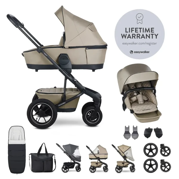 EASYWALKER Set XXL kočík kombinovaný Harvey 5 Air Premium Pearl Taupe s príslušenstvom