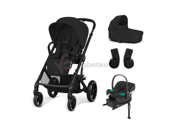 CYBEX Kombinovaný kočík BALIOS S LUX Moon Black - black rám 2025